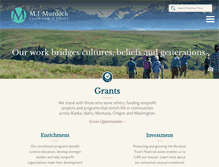 Tablet Screenshot of murdocktrust.org